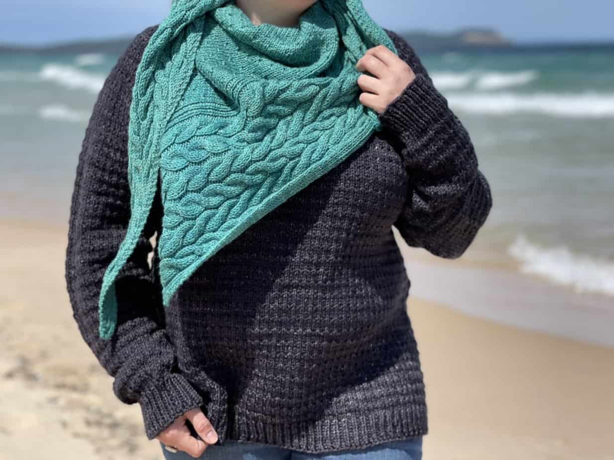 Cozy Infinity Scarf Knitted with Lovers Lane First Love Yarn