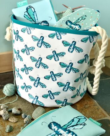 The Painted Bee Bucket Tote
