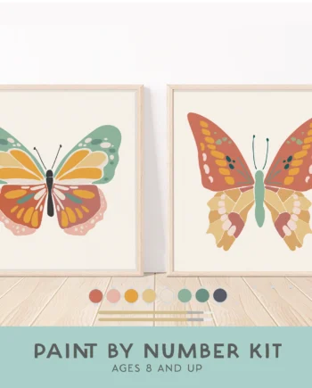 Butterflies Paint By Number Kit plus easel