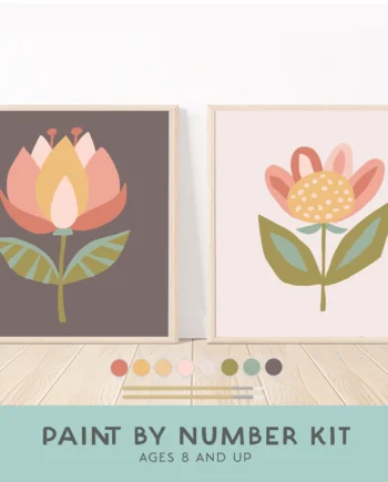 Flowers Paint by Number Kit plus easel