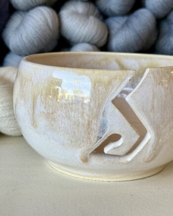 Clouds MZ Pottery Large Yarn Bowl
