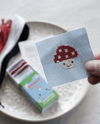 Kawaii Toadstool Mini Cross Stitch Kit