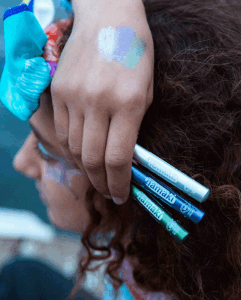 6.5 Set of 3 Glitter Makeup Pencils - Clair De Lune
