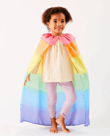 Rainbow Silk Cape