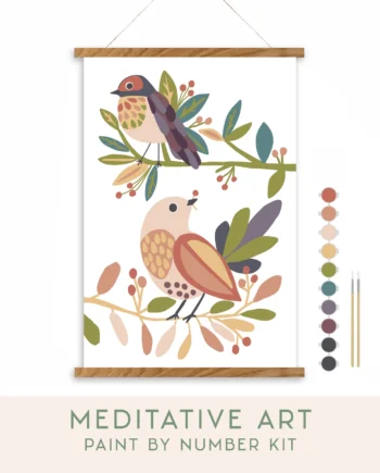 Birds on a Branch Meditative Paint by Number Kit