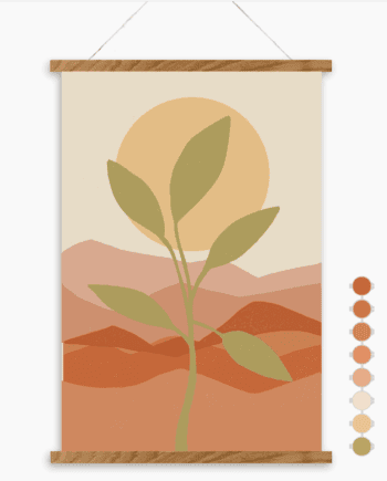 Desert Sunset Meditative Art Paint By Numbers Kit + Magnetic Frame
