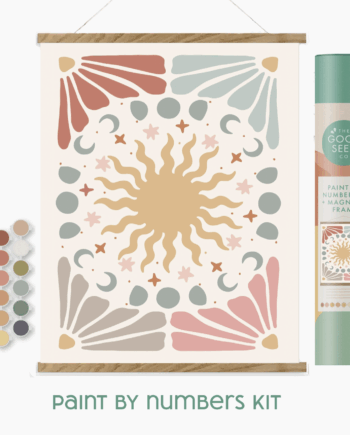 Sun + Moon Paint By Numbers Kit + Magnetic Frame