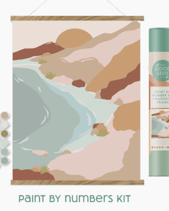 Cliffside Meditative Art Paint By Numbers Kit + Magnetic Frame