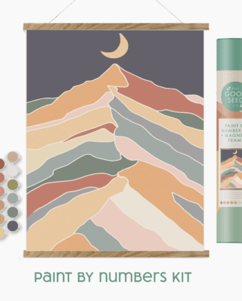 Night Desert Meditative Art Paint By Numbers Kit + Magnetic Frame
