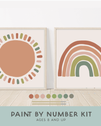Sun + Rainbow Paint by Number Kit + Easel