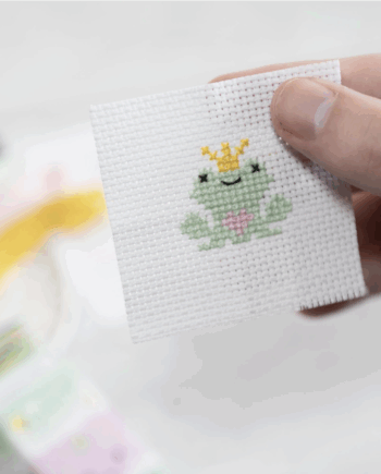 Kawaii Frog Prince Mini Cross Stitch Kit
