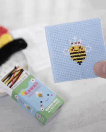 Kawaii Queen Bee Mini Cross Stitch Kit
