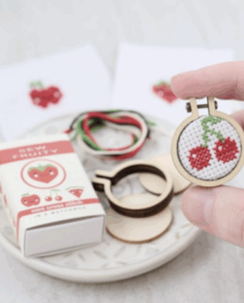Sew Fruity Mini Cross Stitch in a Matchbox