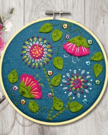 Tropical Flowers Appliqué Hoop Craft Kit