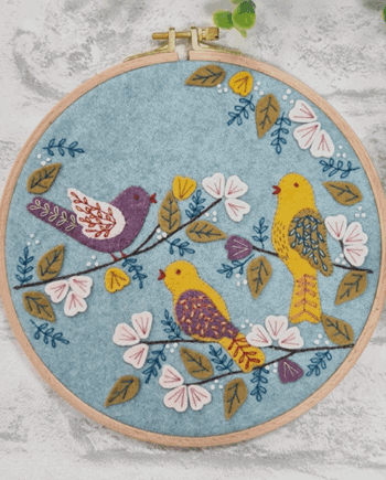 Dawn Chorus Appliqué Hoop Craft Kit