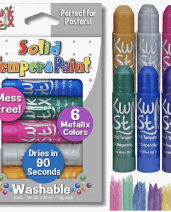 Kwikstix Tempera Paint - 6 Metalix Colors