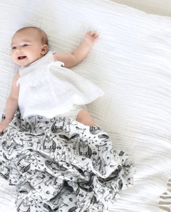 Organic Muslin Swaddle - Forest