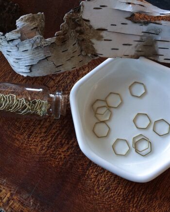 Brass Hex Stitch Markers