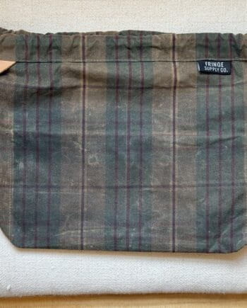 Hunter Green Waxed Plaid Fringe Supply Co. Field Bag